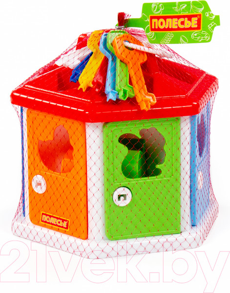 Изображение товара Сортер Полесье Логический домик / 6196 (в сеточке)