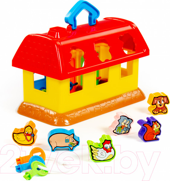 Изображение товара Сортер Полесье Домик для зверей / 9166 (в сеточке)