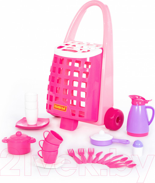 Изображение товара Набор игрушечной посуды Полесье Забавная с набором детской посуды / 44389 (31эл)