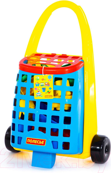 Изображение товара Конструктор Полесье Забавная тележка с конструктором Беби / 46888 (38эл)