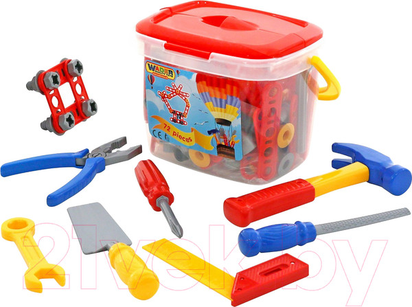 Изображение товара Набор инструментов игрушечный Полесье №1 / 47151 (72эл, в ведерке)