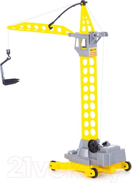 Изображение товара Кран игрушечный Полесье Агат на колесиках малый / 56429 (в пакете)