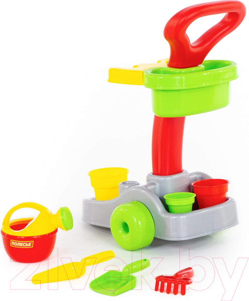 Изображение товара Тележка с инструментами игрушечная Полесье Садовник / 36599 (в коробке)