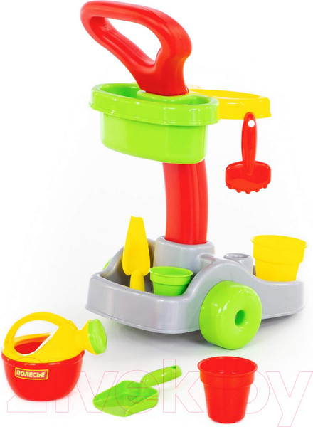 Изображение товара Тележка с инструментами игрушечная Полесье Садовник / 36599 (в коробке)