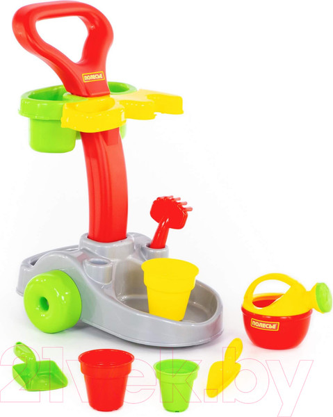 Изображение товара Тележка с инструментами игрушечная Полесье Садовник / 36599 (в коробке)