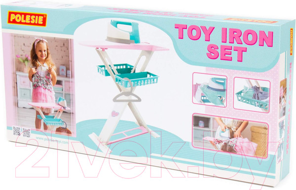 Изображение товара Набор хозяйственный игрушечный Полесье Утюжок 2x1 / 43467 (в коробке)