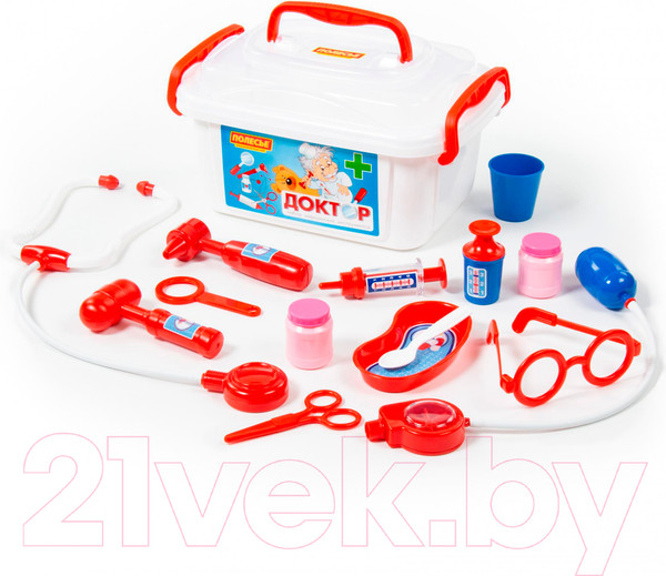 Изображение товара Набор доктора детский Полесье Доктор №2 / 53619 (в контейнере)