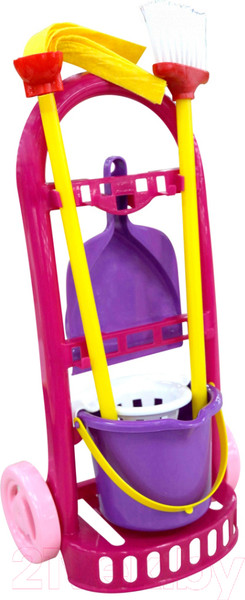 Изображение товара Набор хозяйственный игрушечный Полесье Чистюля-мини / 44747 (в сеточке)