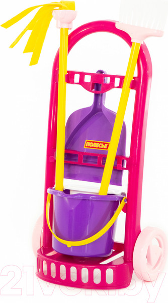 Изображение товара Набор хозяйственный игрушечный Полесье Чистюля-мини / 44747 (в сеточке)