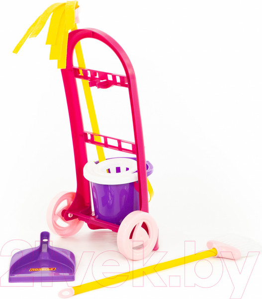 Изображение товара Набор хозяйственный игрушечный Полесье Чистюля-мини / 44747 (в сеточке)