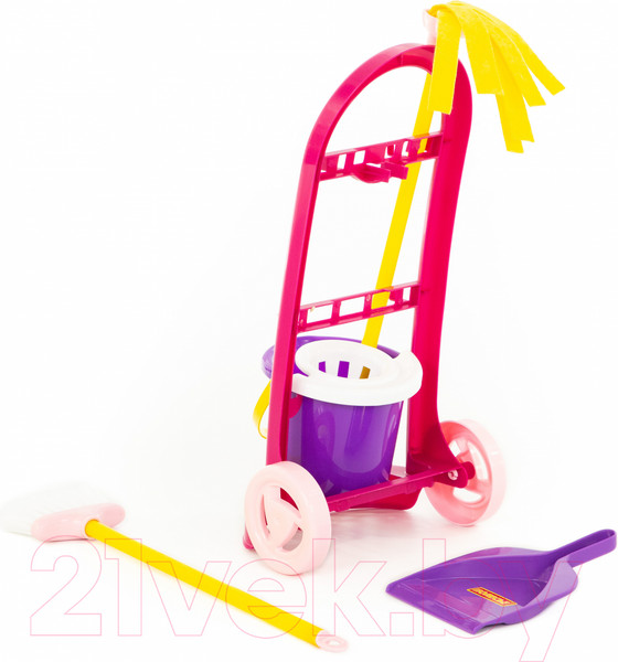 Изображение товара Набор хозяйственный игрушечный Полесье Чистюля-мини / 44747 (в сеточке)