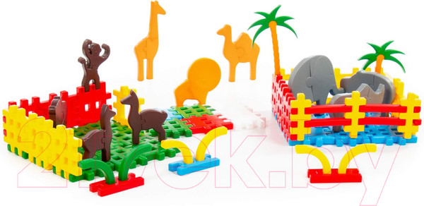 Изображение товара Конструктор Полесье Зоопарк / 0828 (235эл, в мешке)