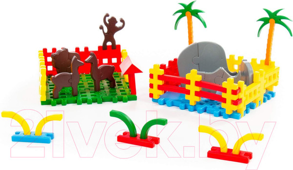 Изображение товара Конструктор Полесье Зоопарк / 0828 (235эл, в мешке)