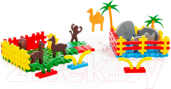 Изображение товара Конструктор Полесье Зоопарк / 0828 (235эл, в мешке)