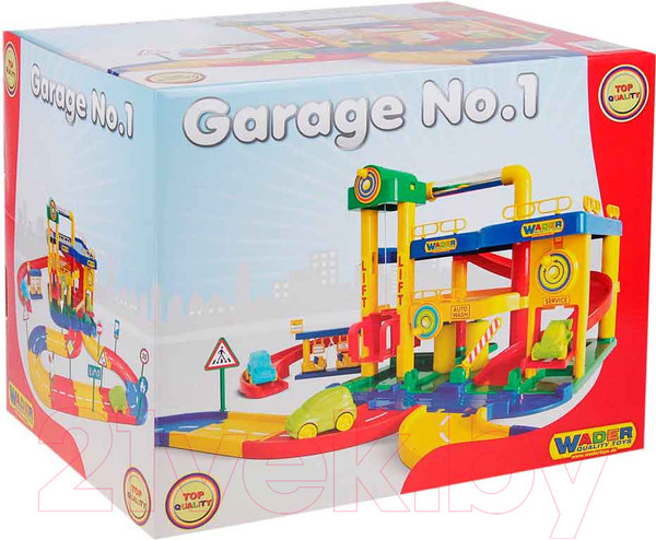 Изображение товара Паркинг игрушечный Полесье Гараж №1 с автомобилями / 37824