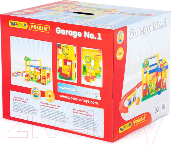 Изображение товара Паркинг игрушечный Полесье Гараж №1 с автомобилями / 37824