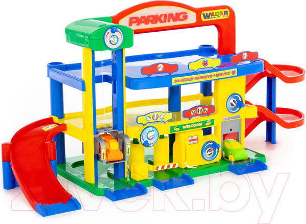 Изображение товара Паркинг игрушечный Полесье Гараж №1 Премиум с автомобилями / 40398 (в коробке)