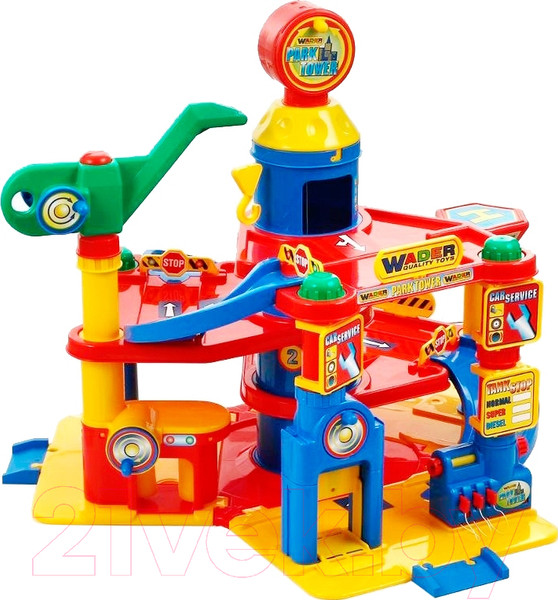 Изображение товара Паркинг игрушечный Полесье 4-уровневый с автомобилями / 37855 (в коробке)