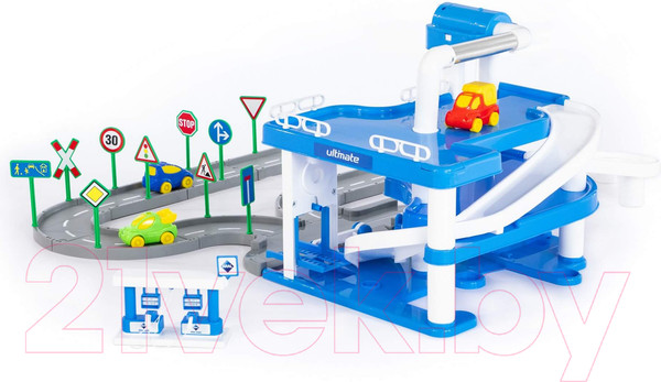 Изображение товара Паркинг игрушечный Полесье Aral 3-уровневый с дорогой / 40428 (в коробке)