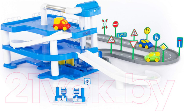 Изображение товара Паркинг игрушечный Полесье Aral 3-уровневый с дорогой / 40428 (в коробке)