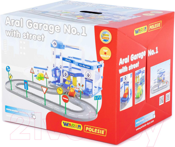 Изображение товара Паркинг игрушечный Полесье Aral 3-уровневый с дорогой / 40428 (в коробке)
