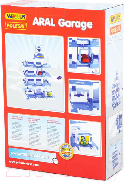 Изображение товара Паркинг игрушечный Полесье Aral-2 4-уровневый с автомобилями / 46093 (в коробке)