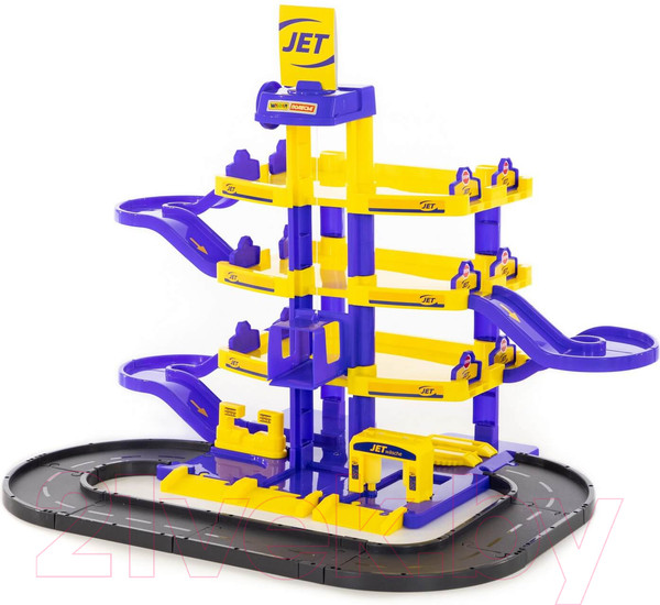Изображение товара Паркинг игрушечный Полесье Jet 4-уровневый с дорогой / 40220 (в коробке)