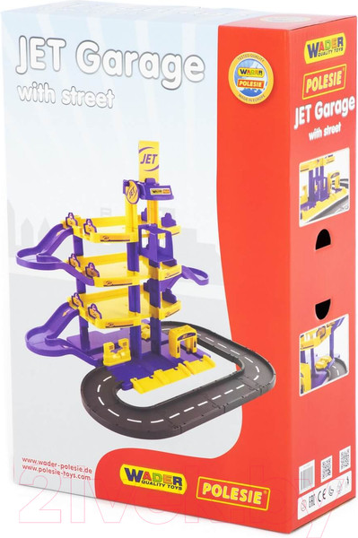 Изображение товара Паркинг игрушечный Полесье Jet 4-уровневый с дорогой / 40220 (в коробке)