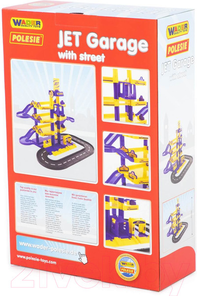 Изображение товара Паркинг игрушечный Полесье Jet 4-уровневый с дорогой / 40220 (в коробке)