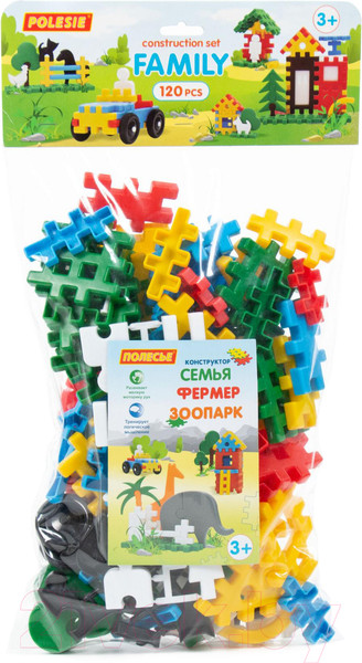 Изображение товара Конструктор Полесье Семья / 4833 (120эл, в мешке)