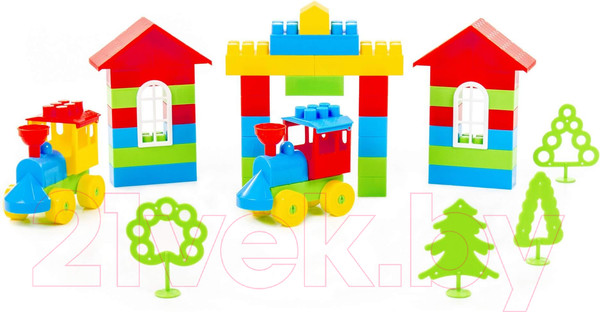 Изображение товара Конструктор Полесье Строитель Гигант / 0569 (175эл, в мешке)