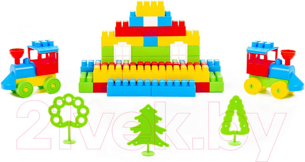 Изображение товара Конструктор Полесье Строитель Гигант / 0569 (175эл, в мешке)