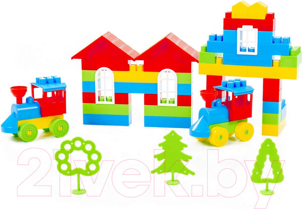 Изображение товара Конструктор Полесье Строитель Гигант / 0569 (175эл, в мешке)