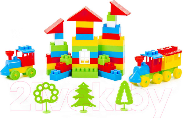 Изображение товара Конструктор Полесье Строитель Гигант / 0569 (175эл, в мешке)