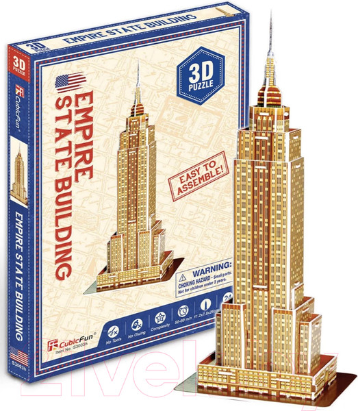 Изображение товара Конструктор CubicFun Эмпайер-стейт-билдинг (S3003)