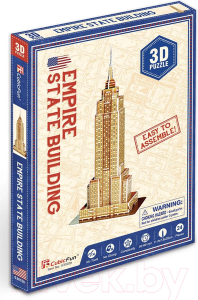 Изображение товара Конструктор CubicFun Эмпайер-стейт-билдинг (S3003)