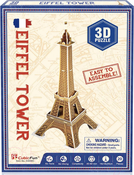 Изображение товара Конструктор CubicFun Эйфелева башня (S3006)
