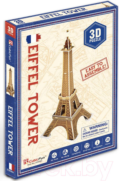 Изображение товара Конструктор CubicFun Эйфелева башня (S3006)