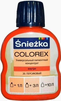 Изображение товара Колеровочный пигмент Sniezka Colorex 20 (100мл, персиковый)