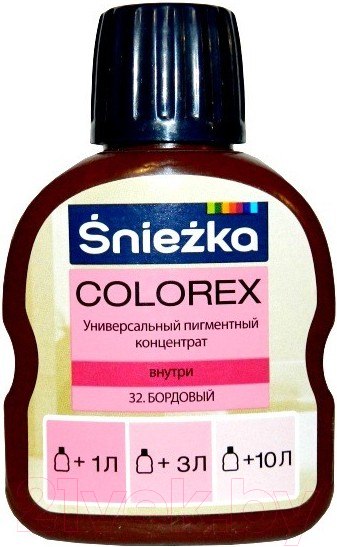 Изображение товара Колеровочный пигмент Sniezka Colorex 32 (100мл, бордовый)