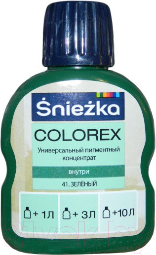 Изображение товара Колеровочный пигмент Sniezka Colorex 41 (100мл, зеленый)