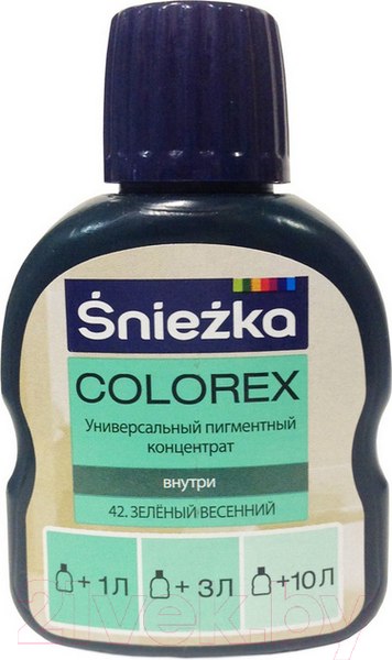 Изображение товара Колеровочный пигмент Sniezka Colorex 42 (100мл, весенне-зеленый)