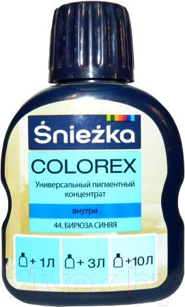 Изображение товара Колеровочный пигмент Sniezka Colorex 44 (100мл, синяя бирюза)