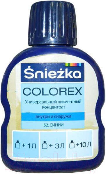 Изображение товара Колеровочный пигмент Sniezka Colorex 52 (100мл, синий)