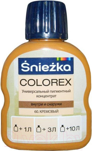 Изображение товара Колеровочный пигмент Sniezka Colorex 60 (100мл, кремовый)