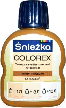 Изображение товара Колеровочный пигмент Sniezka Colorex 62 (100мл, бежевый)