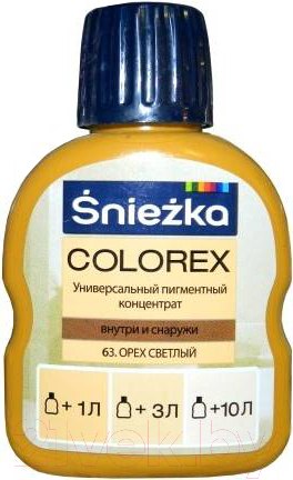 Изображение товара Колеровочный пигмент Sniezka Colorex 63 (100мл, орех светлый)