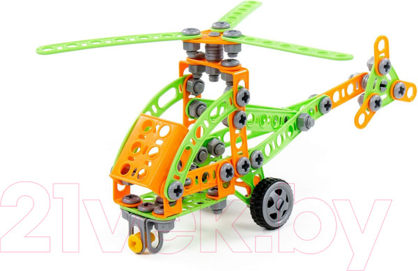 Изображение товара Конструктор Полесье Изобретатель. Вертолет №1 / 55026 (130эл, в пакете)