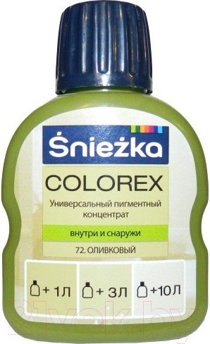 Изображение товара Колеровочный пигмент Sniezka Colorex 72 (100мл, оливковый)