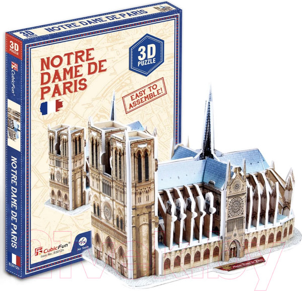 Изображение товара Конструктор CubicFun Нотердам де Пари (S3012h)